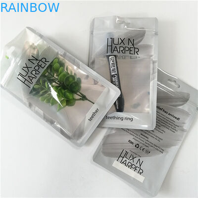 분장 도구 펜 패키징을 위한 지퍼와 맞춘 인쇄된 플라스틱 홀로그램 플랫 백