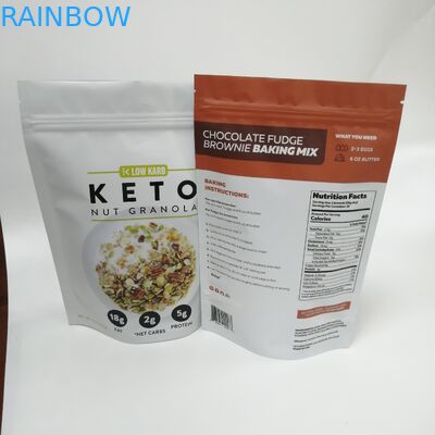 알루미늄 호일 라미네이트된 팁 지프 잠금 장치를 출력하는 UV는 핵심 그라놀라아 푸 패키징을 위한 봉지를 견딥니다