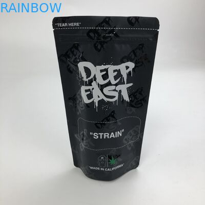 깨끗한 창 가방과 지플록식 입지 업 팁과 맞춘 인쇄된 매트 검정색 알루미늄 호일 250g 1 킬로그램 12 온스