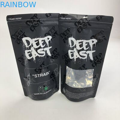 깨끗한 창 가방과 지플록식 입지 업 팁과 맞춘 인쇄된 매트 검정색 알루미늄 호일 250g 1 킬로그램 12 온스