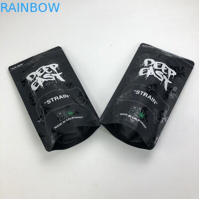 깨끗한 창 가방과 지플록식 입지 업 팁과 맞춘 인쇄된 매트 검정색 알루미늄 호일 250g 1 킬로그램 12 온스