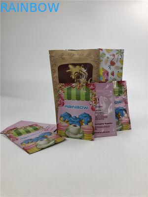 Cookies/ 코코넛 Meat/ 핵심을 위한 3.5g 플라스틱 지퍼 플랫 백 알루미늄 호일 광택면 3 측면 실드백