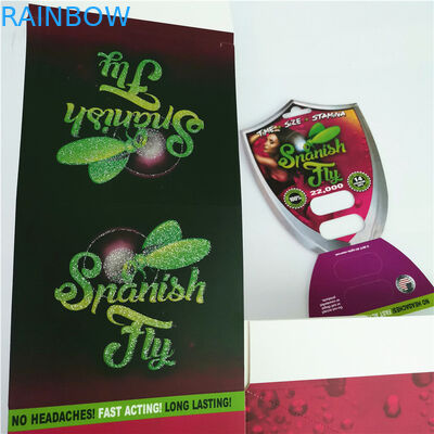 금 캡슐 병을 위한 핑크색 고름이 많은 고양이 블랙 맴바 당나귀 종이 기포 카드를 패키징하는 여성 개선제 정제