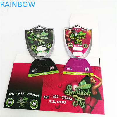 금 캡슐 병을 위한 핑크색 고름이 많은 고양이 블랙 맴바 당나귀 종이 기포 카드를 패키징하는 여성 개선제 정제