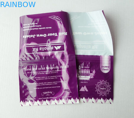 지퍼와 점착성 50g 담배 쌈지와 샘플 무료 프리롤 굴리기 담배 쌈지