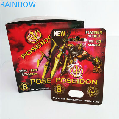 69개의 남자 개선제 성 종이 카드와 총알과 주식에서 패키징 박스