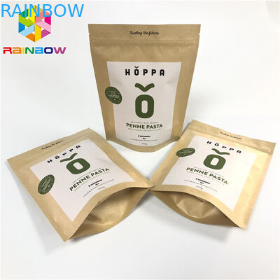 재밀봉할 수 있는 맞춘 인쇄된 갈색인 대형 지대는 팁을 패키징하는 지플록식 종이를 견딥니다