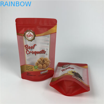 작은 양 디지털 프린팅 쿠키 간식 육포 쇠고기 패키징은 깨끗한 창과 지퍼 백을 견딥니다