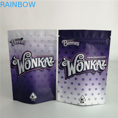 주문 제작된 3.5g 쿠키 땅콩 잡초는 지퍼 팁 플라스틱 사탕 봉지 7g 18g 24g를 견딥니다