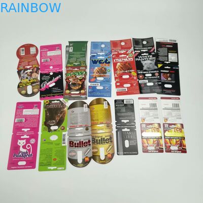 총알과 RHINO 3D 플라스틱 기포 정제 카드를 출력하는 그라븐르