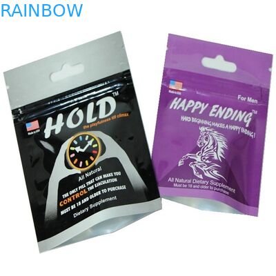 출력된 개인 라벨은 패키징하여 피임약을 위해 플라스틱 포장을 패키징하는 구멍 지플록식 상단 소 포일 남자 성 피임약을 매답니다