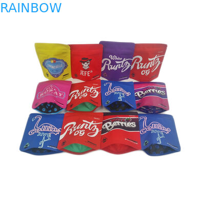 마일라 가방을 패키징하는 냄새 증명 3.5g 팁 포일 지퍼 어수룩한 사람 식용인 재밀봉할 수 있는 인도 대마 꽃을 수송할 준비가 됩니다