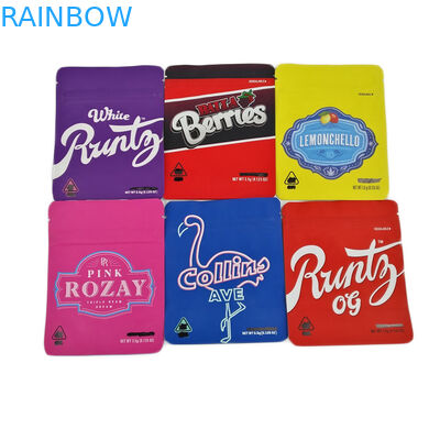 어수룩한 사람 3.5g는 마일라 봉지 관습을 패키징하는 지플록식 플라스틱 봉지 냄새 증명 광택이 없는 3.5g 7g 카나비리 쿠키 제페를 좌절시킵니다