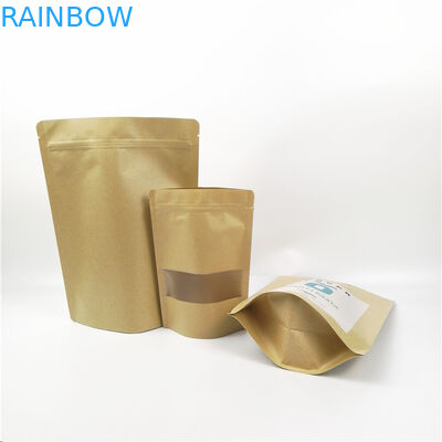 크라프트 지 입지 업 CYMK 6 온스 8 온스 간식 백 패키징