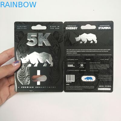 광택면 9x12cm 라이노 캡슐 물집 종이 카드