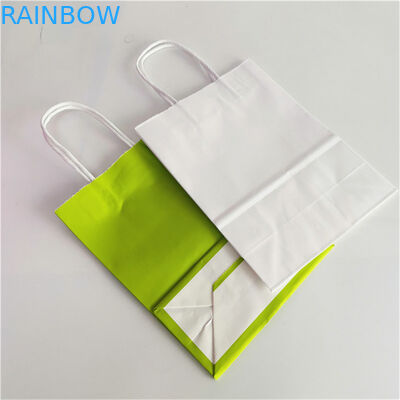 핸들과 크라프트 지 CMYK 350gsm 마분지 식료품 쇼핑 가방