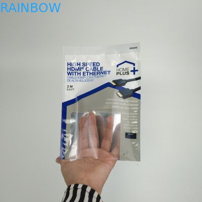 주문 제작된 세 측면은 지퍼로 무선 이어폰을 패키징하는 에어백 플라스틱 파우치를 패키징하는 USB 케이블을 밀봉했습니다