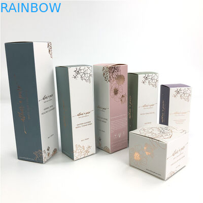 하얀 마분지 화장용 핫 스탬핑 용지함 페이스 크림 패키징