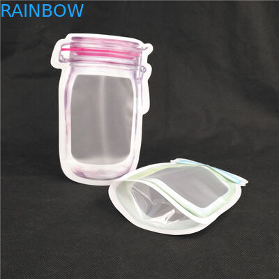 특별한 모양이 형성된 프린팅 로고 식품 등급 주스 밀크 젤리 액체는 보틀 모양 샤쉐를 견딥니다