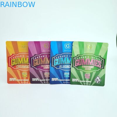 디지털 프린팅 3 측면 밀폐 파우치는 지퍼로 플랫 백을 특별주문했습니다