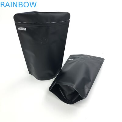 OEM 맞춘 250G 검은 로고 크기 재밀봉할 수 있는 알루미늄 호일은 팁을 패키징하여 커피 콩을 위한 밸브를 가스를 제거하는 것과 함께 지속합니다