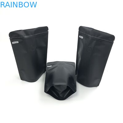 OEM 맞춘 250G 검은 로고 크기 재밀봉할 수 있는 알루미늄 호일은 팁을 패키징하여 커피 콩을 위한 밸브를 가스를 제거하는 것과 함께 지속합니다