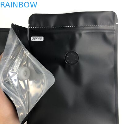 OEM 맞춘 250G 검은 로고 크기 재밀봉할 수 있는 알루미늄 호일은 팁을 패키징하여 커피 콩을 위한 밸브를 가스를 제거하는 것과 함께 지속합니다
