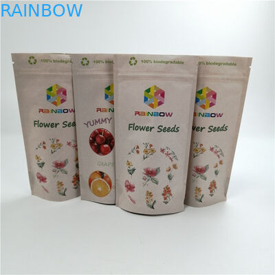 주문 제작된 재밀봉할 수 있는 Cr 사티바 / 인디카 크라프트 지 Pla 백 트위드는 마일라 백을 책장을 넘깁니다