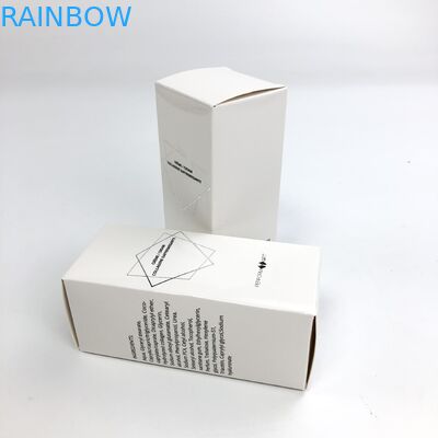 화장용 견본 식품 속눈썹 백서 박스 포장을 위한 350g 하얀 마분지와 도매 맞춘 핫 스탬핑 매트 영화