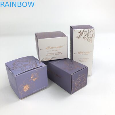 화장품 샘플 아르간 기름종이 박스 포장을 위한 400g 두께 하얀 마분지와 맞춘 광택이 나는 UV 매트 영화