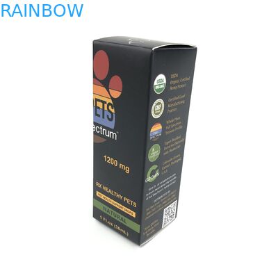의약품 공간 정비 병 보석  종이 박스 포장을 위한 400g 두께 백색 마분지와 맞춘 광택 필름