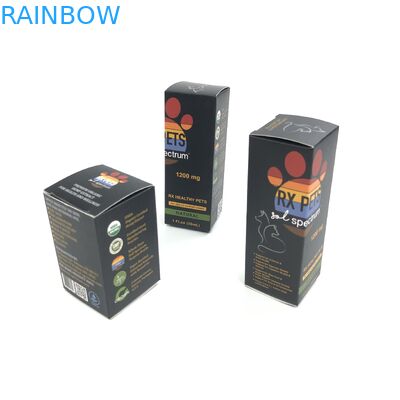 의약품 공간 정비 병 보석  종이 박스 포장을 위한 400g 두께 백색 마분지와 맞춘 광택 필름