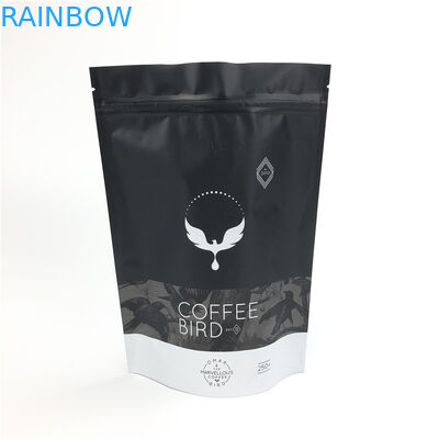 한 방법 밸브와 커피백을 패키징하는 검은 매트 스낵 플라스틱 파우치