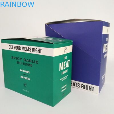 에너지 바 스낵 용지함을 패키징하는 맞춘 인쇄된 접힌 마분지 소매 디스플레이 박스 200G 소고기 경련