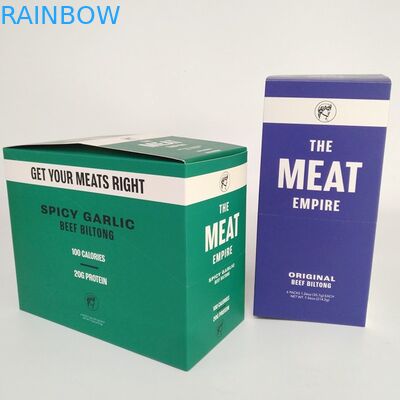 에너지 바 스낵 용지함을 패키징하는 맞춘 인쇄된 접힌 마분지 소매 디스플레이 박스 200G 소고기 경련