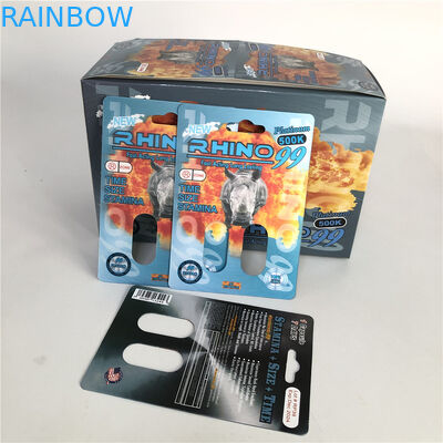 남자 향상 피임약을 위한 코뿔소 99 500k 두배 홀 3D 라이노 카드