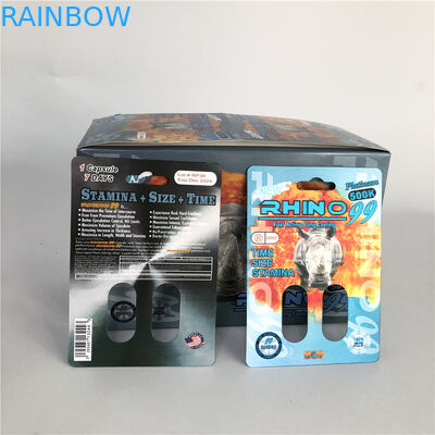 남자 향상 피임약을 위한 코뿔소 99 500k 두배 홀 3D 라이노 카드