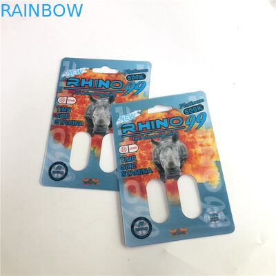 남자 향상 피임약을 위한 코뿔소 99 500k 두배 홀 3D 라이노 카드
