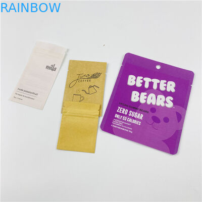 디지털 프린팅 MOPP 지플록식 퇴비성 샤쉐 플랫 백 23x35cm