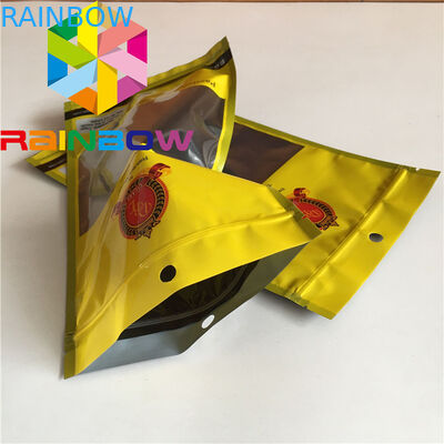 재밀봉할 수 있는 세 사이드 씰 평평한 마일라 에어백은 담배 습도 팁 플라스틱 잡초 식품 팁 패키징을 통해서 봅니다