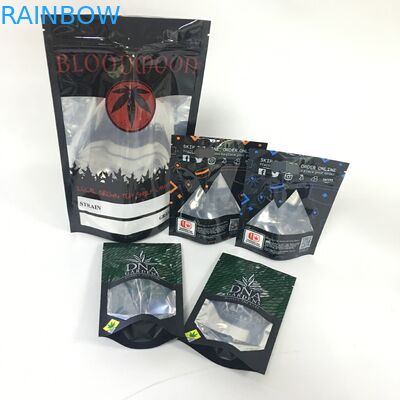 파우더 CMYK 120 마이크론 재사용할 수 있는 알루미늄 포일 작은 주머니 Cbd 고무