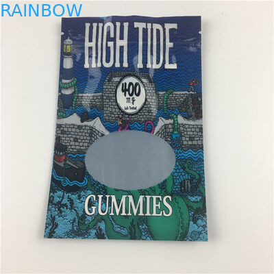 세 사이드 씰 지플록식 잡초 마일라는 식용인 인쇄된 팁 냄새 증명을 맞추어줍니다