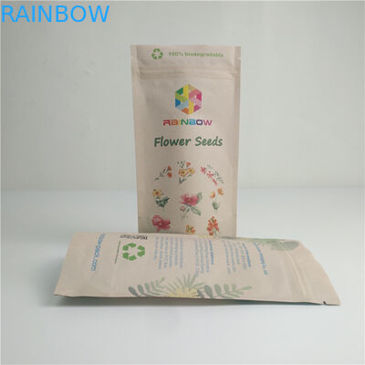 커스텀 로고 패키징을 출력하는 식품 크래프트 퇴비성 열 실 백 Eco 우호적 디지털