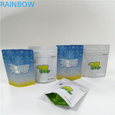 Sugar Zip Lock Mylar Stand Up Plastic Bags Smell Proof UV Printing