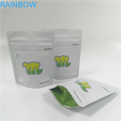 Sugar Zip Lock Mylar Stand Up Plastic Bags Smell Proof UV Printing