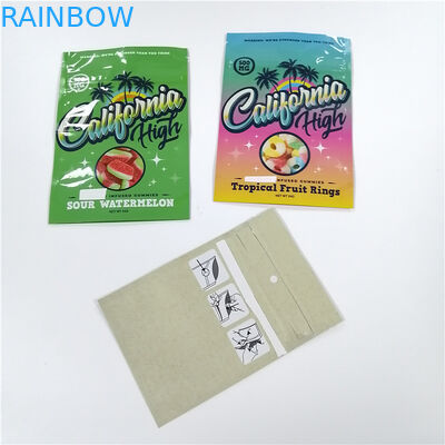 식품 포장을 위한 3.5g 1 온스 냄새 증명 식용인 쿠키 관습 플라스틱 파우치