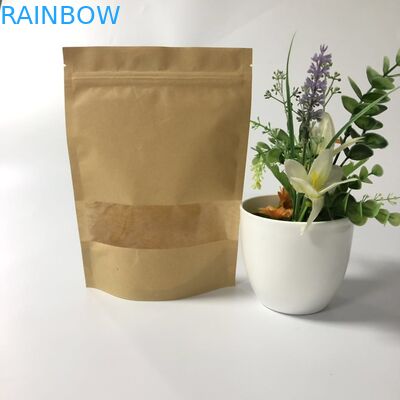 팁 커스텀 로고 위로 크래프트 지플록식 입지를 밀봉하는 식품 저장실