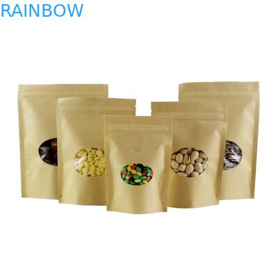 팁 커스텀 로고 위로 크래프트 지플록식 입지를 밀봉하는 식품 저장실