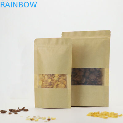 팁 커스텀 로고 위로 크래프트 지플록식 입지를 밀봉하는 식품 저장실