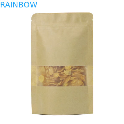 팁 커스텀 로고 위로 크래프트 지플록식 입지를 밀봉하는 식품 저장실